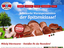 Tablet Screenshot of mikolaj-wurstwaren.de